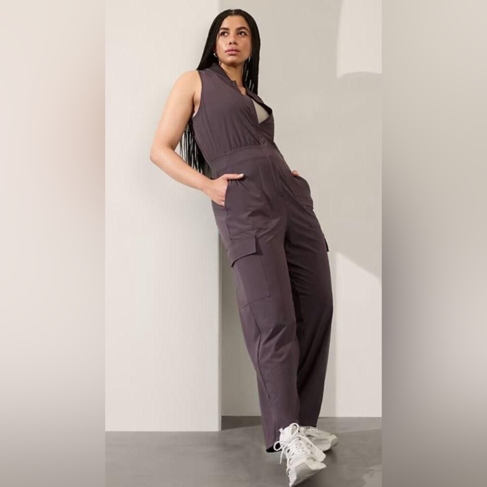 Like NEW Athleta Brooklyn 2 Utility Jumpsuit in Shale